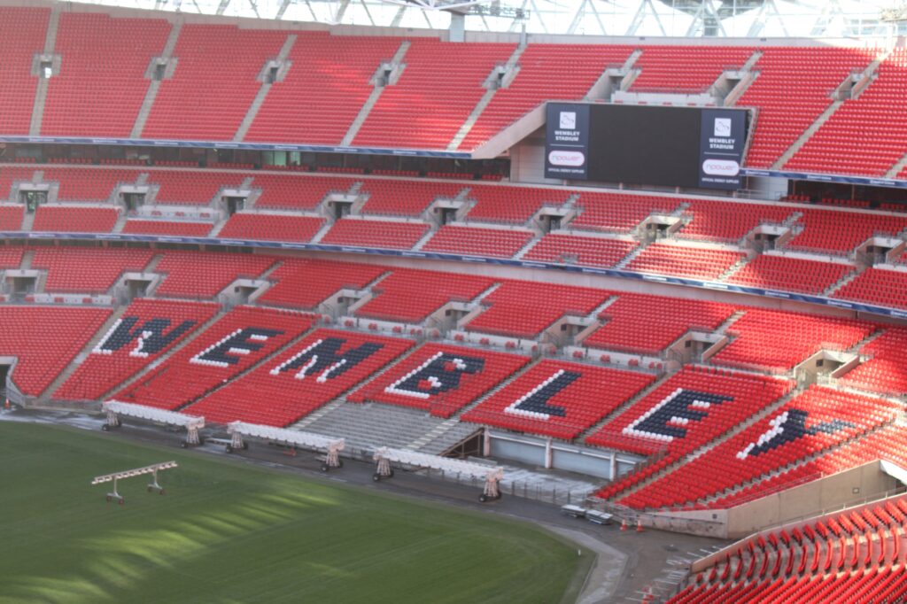Empty seats at Wembley Stadium